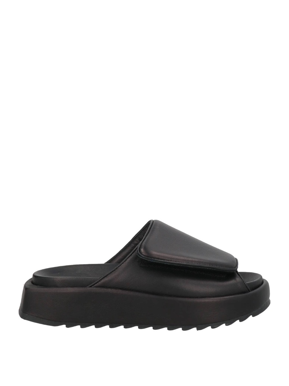 Gia Borghini Black Platform Slide Sandals
